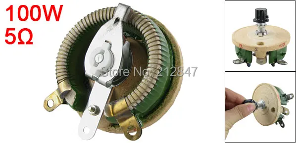 100W Watt 5 Ohm Ceramic Wirewound Potentiometer Adjustable Resistor