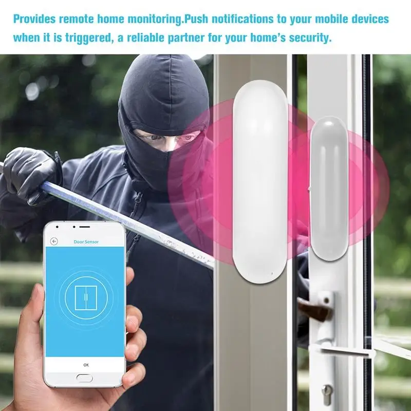Домашний дверной/оконный детектор Wi-Fi приложение уведомления оповещения на батарейках домашний датчик безопасности для домашней