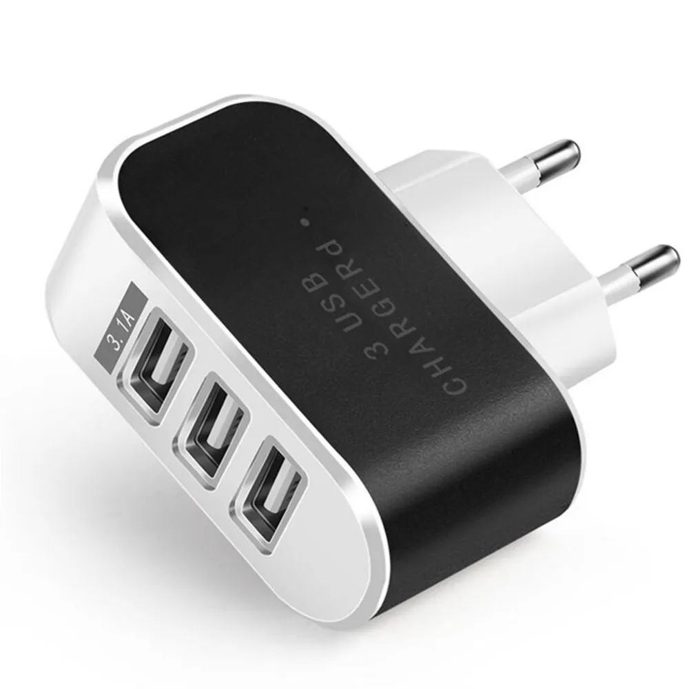

Fast Charge 3 Port USB Charger Portable Charger Adapter battery Charger iPhone 7 8 X Samsung S9 S10 Mobile Phone USB Charger