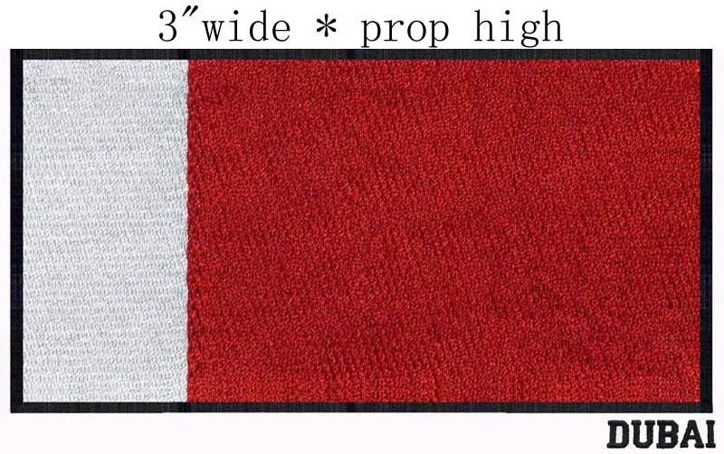 Dubai, United Arab Emirates Flag 3" wide embroidery patch for red and