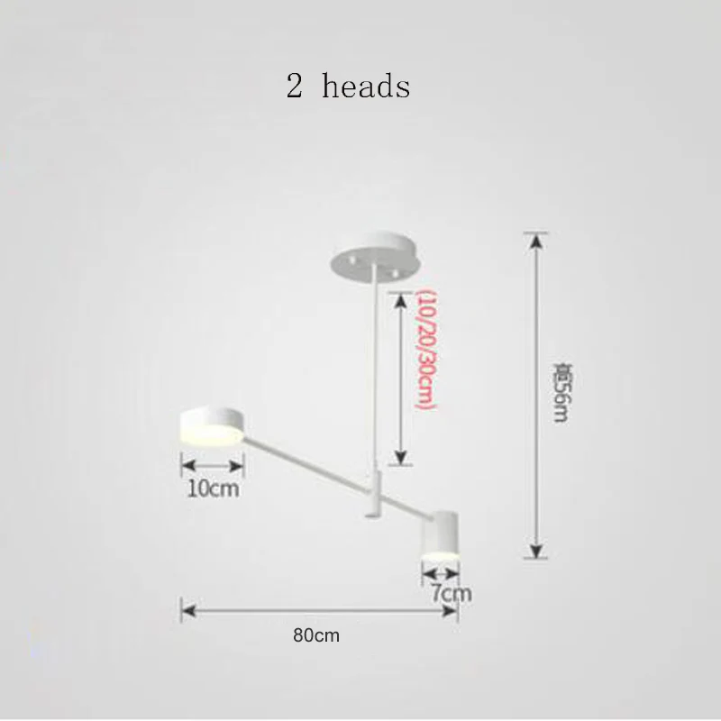 2 Lights White Современный подвесной светильник s светодиодный светильник для гостиной, ресторана, атмосферная домашняя Подвесная лампа, Подвесная лампа в скандинавском стиле для спальни - Цвет абажура: 2 Lights White