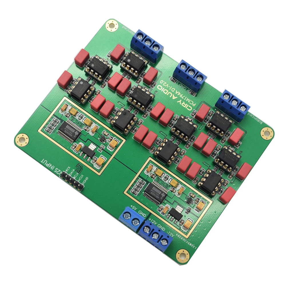 Новейший Hi-Fi параллельный PCM1794A DAC аудио декодер собранная плата 24 бит 192 кГц F3-013