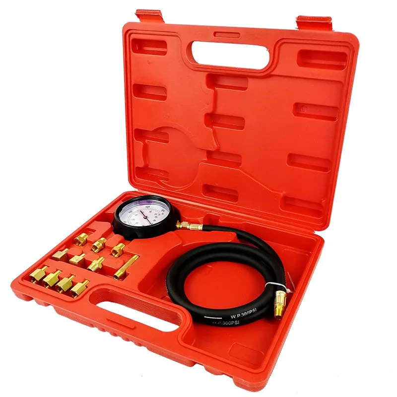 VicTsing Gauge Engine Diagnostic Tester Oil Pressure Tester Set Auto Transmission 500 PSI Oil Pressure Tester Gauge Kit Auto     (8)