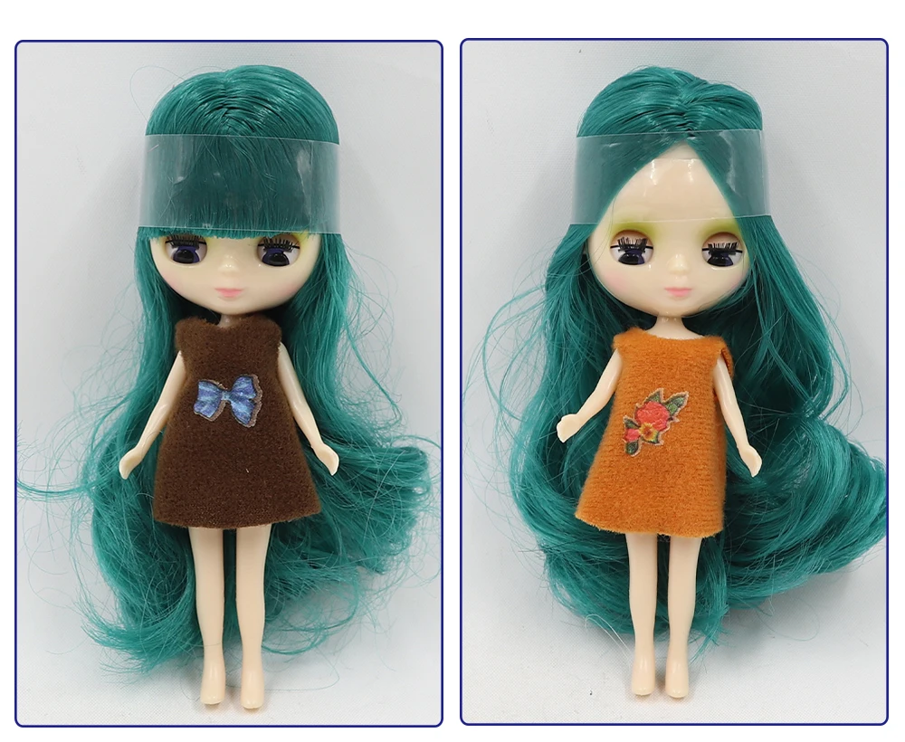 Фабрика blyth мини-кукла 10 см BJD нормальная кукла тела, случайное платье