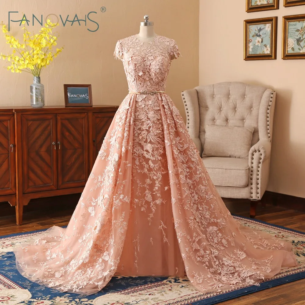 Кружева свадебные платья 2019 длинный поезд Vestido de Novia с коротким рукавом свадебное