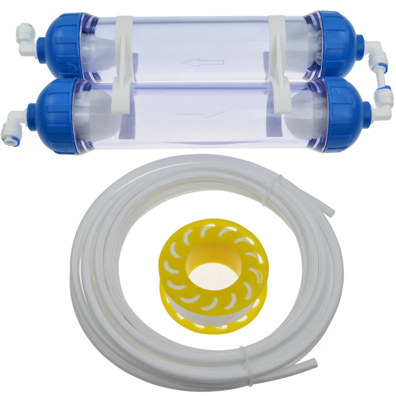 2 level water filter housing T33 DIY shell bottle 1 / 4 &quotpipe fittings thickening tube reverse osmosis aquarium | Инструменты
