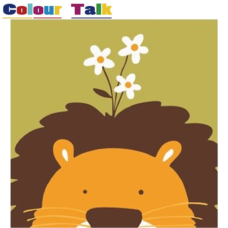 

Painting by Numbers Picture Modular Canvas Framed DIY Wall Art decor for Bedroom Animals Oil Paintings Drawing Coloring P-0417