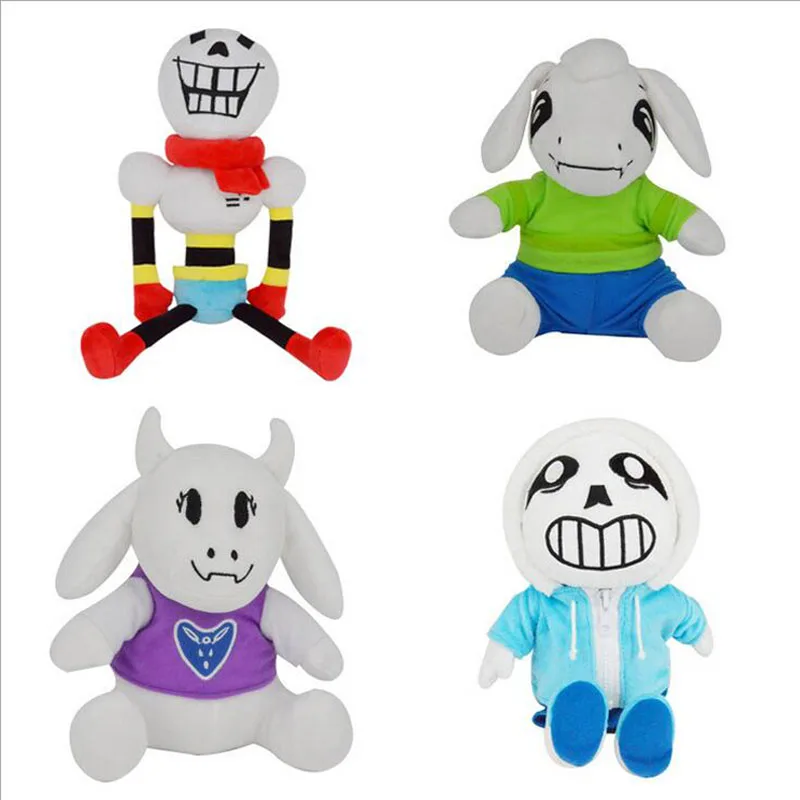 7Pcs//Set Undertale Papyrus Sans Temmie Soft Plush Toy Asriel Stuffed Doll Animal
