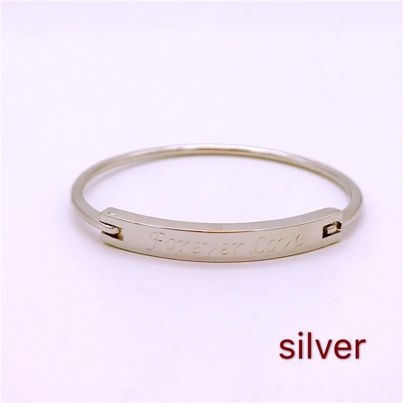 AD SL05862/TRACYSGER/медный браслет с надписью forever love|love bangle|copper banglebangle love |