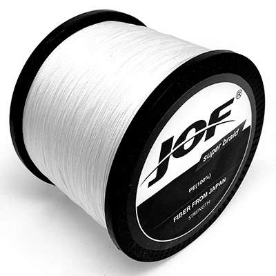 JOF 8 Strands 1000M 500M 300M PE Braided Multifilament Fishing Line Japan Multicolour Fishing Weave Extreme Super Strong White