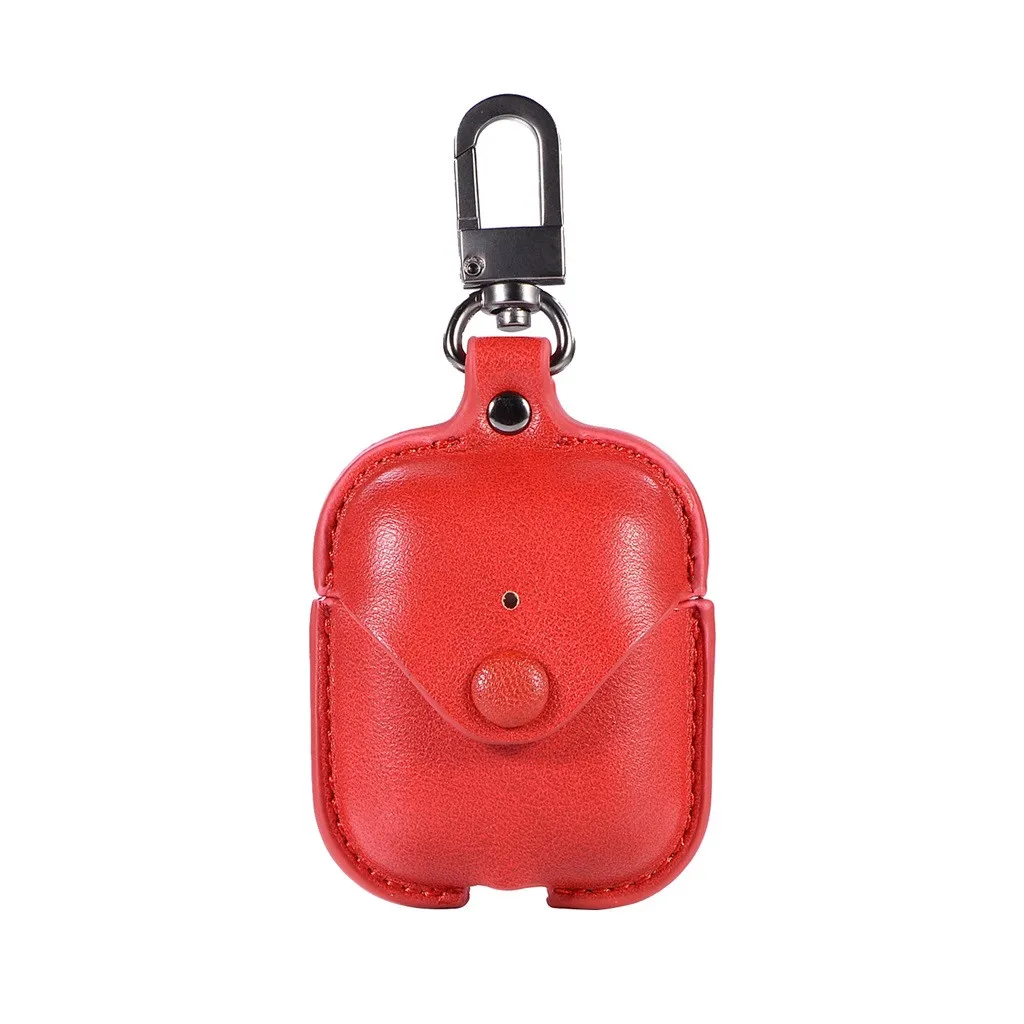 Luxury Leather Hook Case For AirPods Vintage Matte Cover Protective Skin Earphones Charging Case For Apple AirPods Luxury Leather Hook Case For AirPods Vintage Matte Cover Protective Skin Earphones Charging Case For Apple AirPods