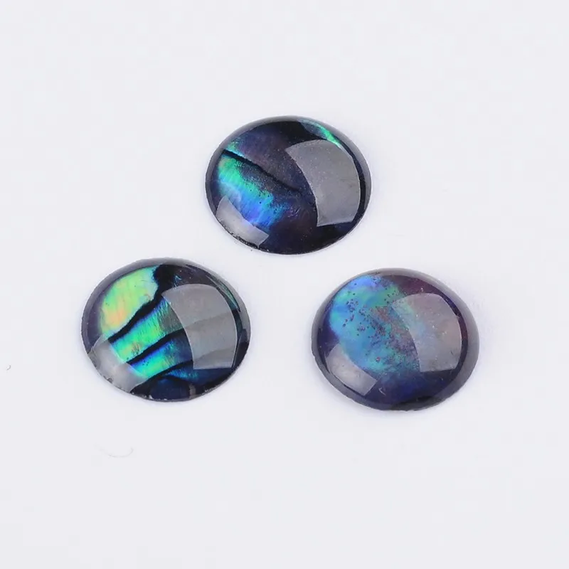 

100pcs 8mm Half Round Abalone/Paua Shell Cabochons DIY Jewelry Making Dome Resin Cabochons Earring Necklace Findings 2mm thick