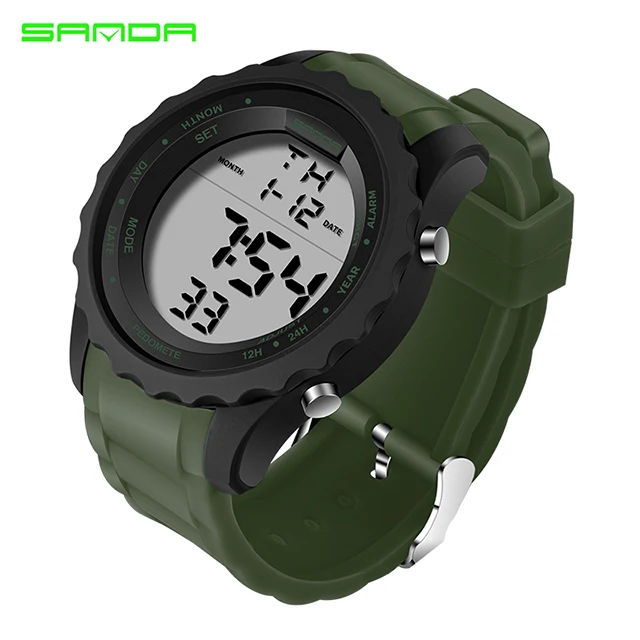 

SANDA fashion men's sports watch waterproof outdoor pedometer digital watch swimming diving watch Reloj Hombre Montre Homme 369