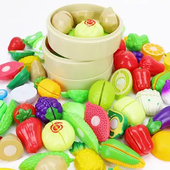 

Children Cute Simulation Vegetable Fruit Kitchen Pretend Play Cooking Set for Kids