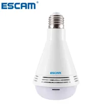 ESCAM QP137 2MP HD 1080P 360 градусов панорамный Bluetooth динамик лампа ip-камера