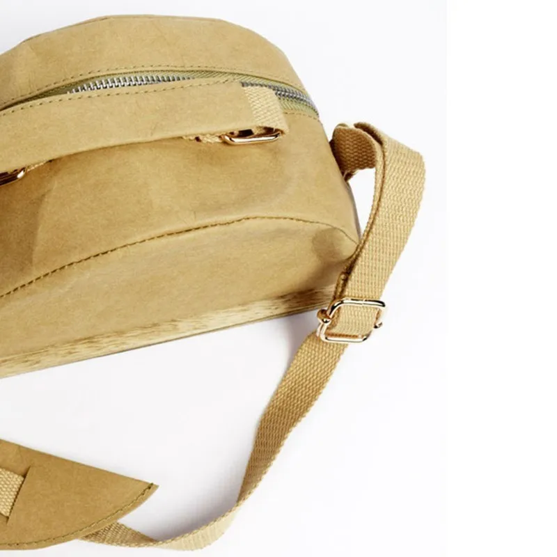 [DEAT] New Spring Summer Waterproof Kraft Paper Zipper Casual Simgle Strap Personality Women Accessories Fashion Tide 10B916