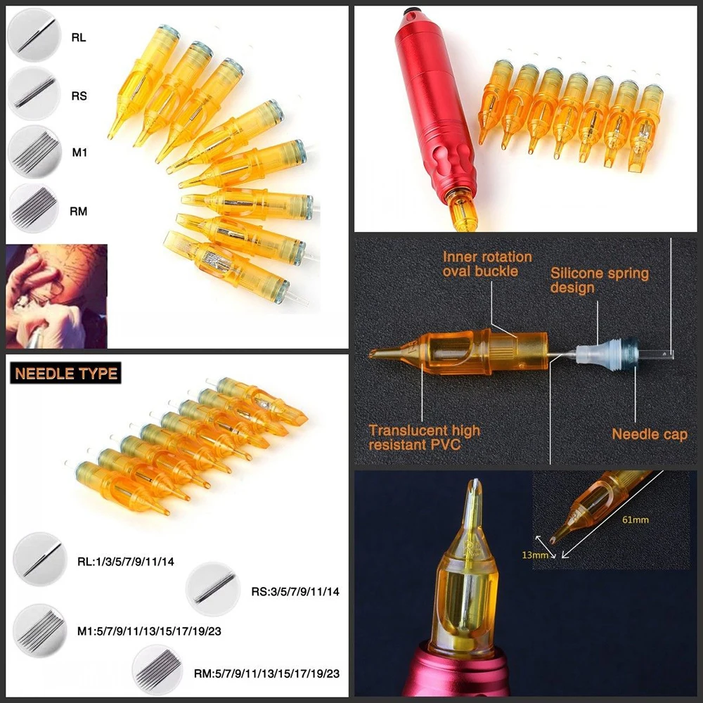 10 шт. полу постоянная татуировка на брови иглы картридж ручка RL RM M1 RS Татуировки Инструменты питания 1RL 3RL 5RL 7RL 9RL 11RL 14RL