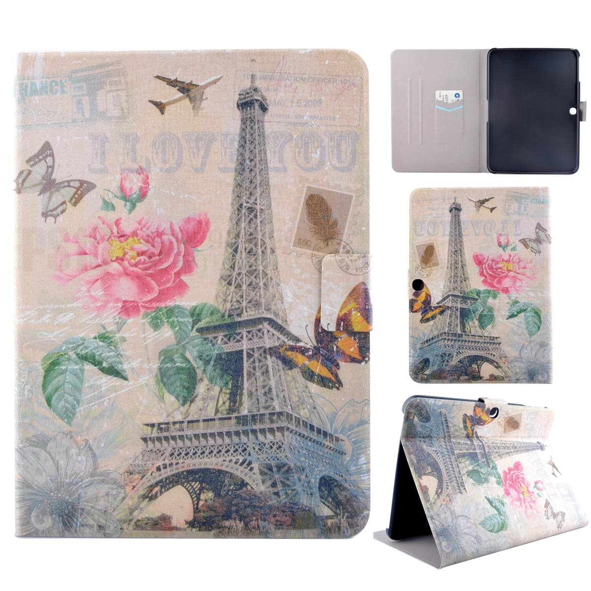 

Print Case For Samsung Galaxy Tab 3 10.1 P5200 Fashion Pattern Folio Case Cover with Card Holder For Samsung Galaxy Tab 3 10.1