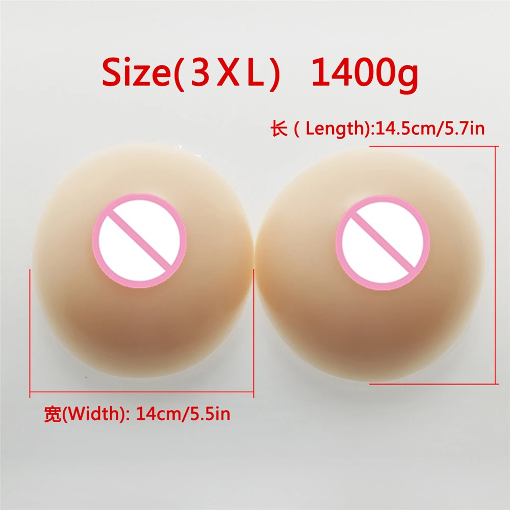 

Drag Queen Boobs 1400g/Pair Circular Silicone Boobs Transgender Shemale Crossdresser Soft Breast Transvestite CD Breast Form