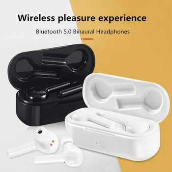 

Mini Dual V5.0 Wireless Earphones Bluetooth Earphones 3D Stereo Sound Earbuds with Dual Microphone and Charging box qs1 qs2 T1C