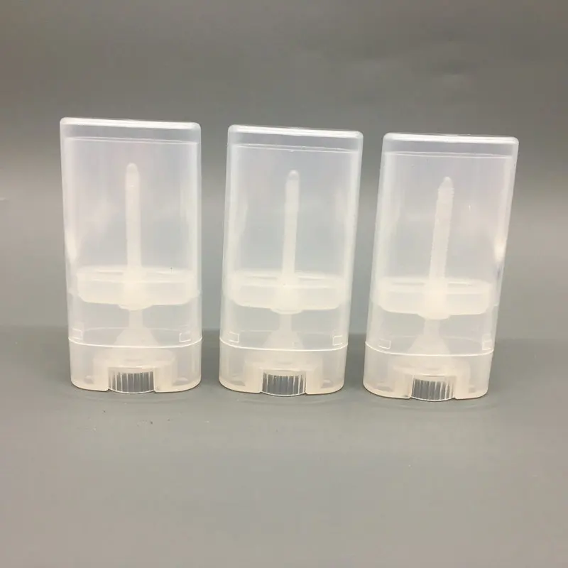 

Free shipping for deodorant container lip balm tube 100pcs 15g/15ml white and clear flat empty lipstick tube