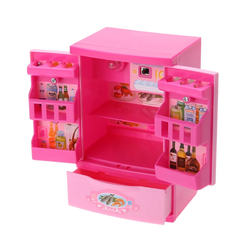 Игрушечный холодильник Детская Пластик ролевая игра холодильник развивающая игрушка для девочек прекрасные классические Кухня игрушки
