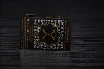 

Black brushed metal card cutout logo variable QR code etched print gold membership metal card free shipment