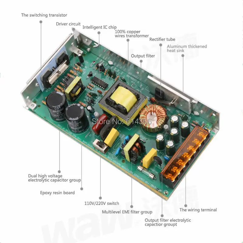 

1PCS Switching LED Power Supply 12V 10A 120W AC100-240V to DC12V 10A Led Driver adapter for Led Strips