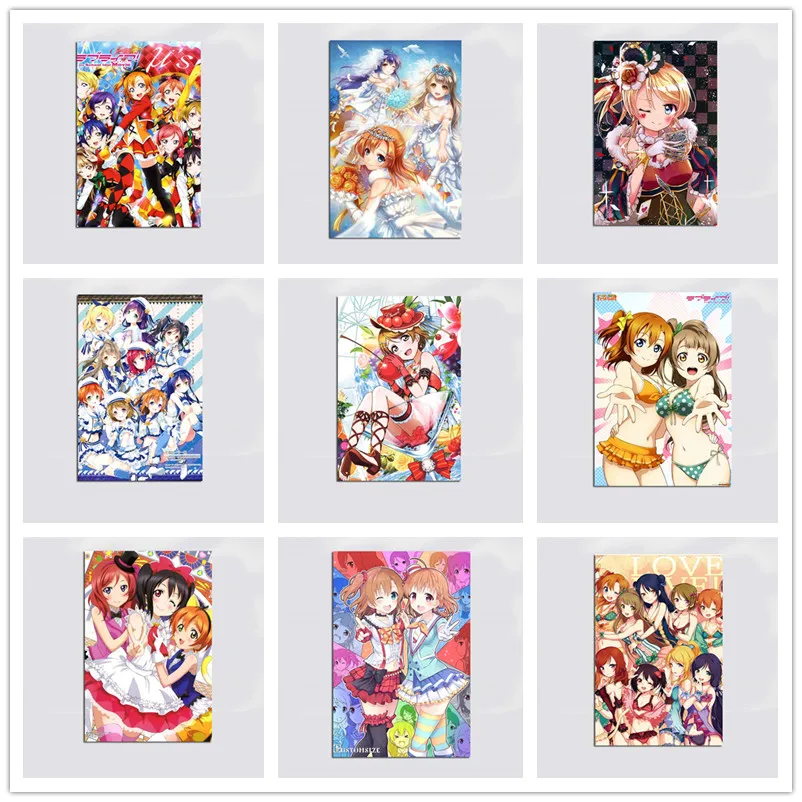 

LOVE LIVE! School Idol Poject Poster Wall Sticker Home Bedroom Decor Room Decoration Accessories For Kids Rooms