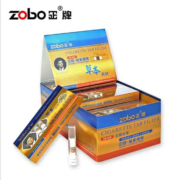 

ZOBO cigarette holder, three filters, disposable cigarette smoking fiber, cotton smoking cessation health filter.