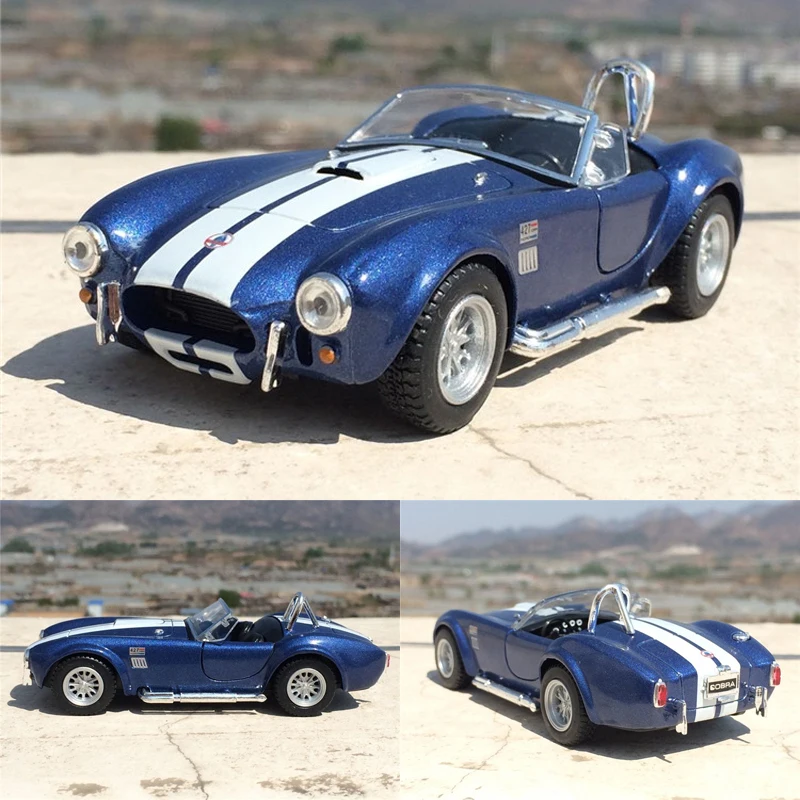 

1:32 Scale Ford 1965 Shelby Cobra Alloy Diecast Model Car Toy With Pull Back Collection As Gift For Boy Kids Free Shipping