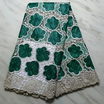 

Latest African Net Lace Fabric 2019 High Quality French Nigerian Lace Fabrics Wax Embroidery Guipure Lace Fabrics 5 yards A1349