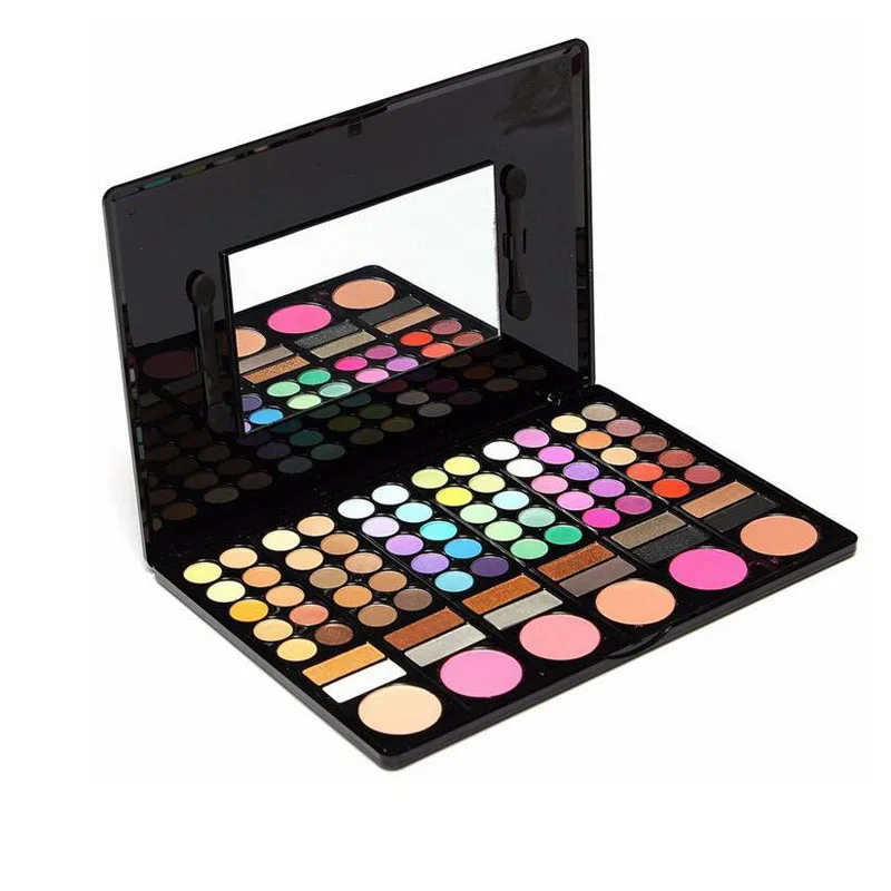 

78 Colors Make Up Smoky Eyeshadow Pallette Natural Highlighting Concealer Blusher Lipgloss Professional Makeup Set with Mirror