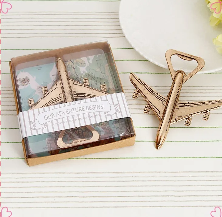 New Airplane Bottle Opener Adventure Wedding Favor Gift Aircraft Bar