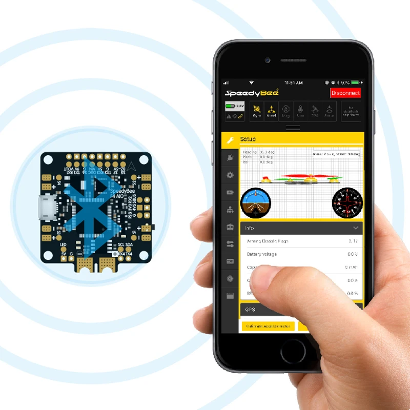 Контроллер полета Speedybee f4 aio stm32f405 osd встроенный фильтр 5 в pdb lc плата для модуля