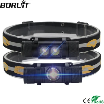 

BORUIT Brand 1000LM 3W L2 LED Headlight Mini White Light Head Lamp Flashlight 18650 Battery Headlamp For Camping Fishing Hunting