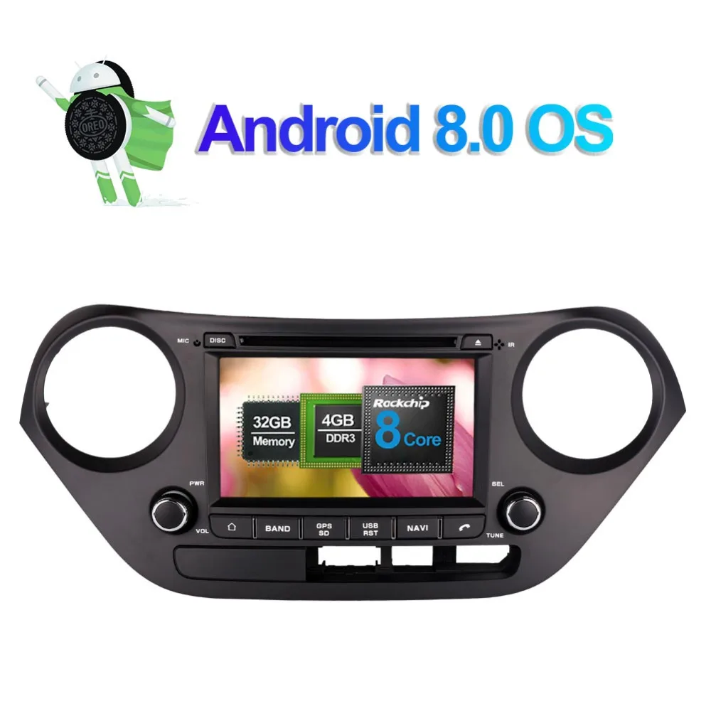 Android 9,0 Восьмиядерный автомобильный dvd-плеер Авто Радио стерео для hyundai I10/hyundai Grand i10 2013+ левосторонняя gps-навигация