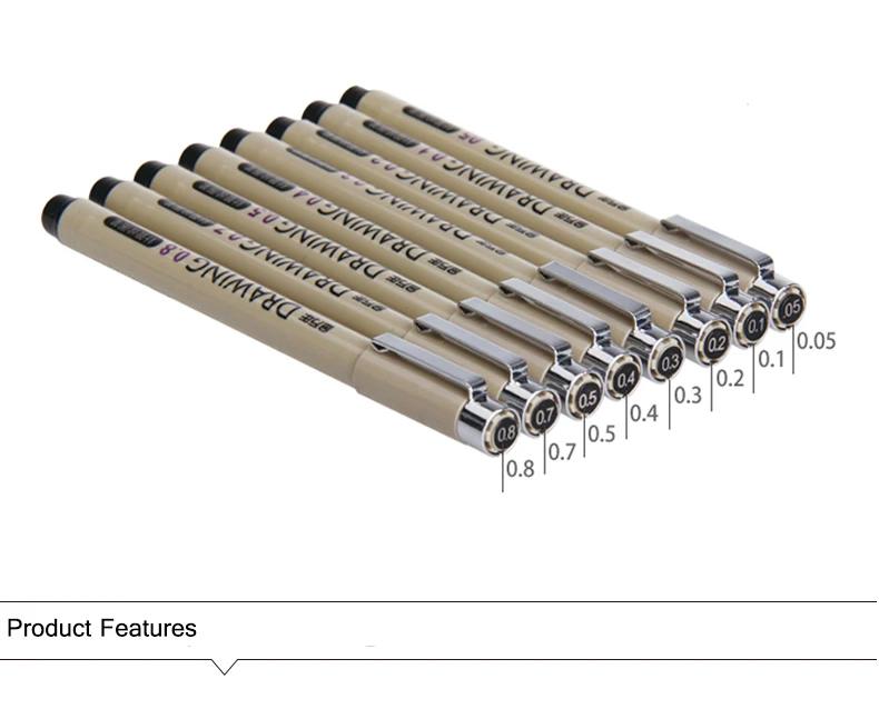 CHENYU 8 шт./лот Pigma Micron Эскиз маркер ручка черный пигмент лайнер Neelde ручка для рисования наброски письма крюк художественная ручка