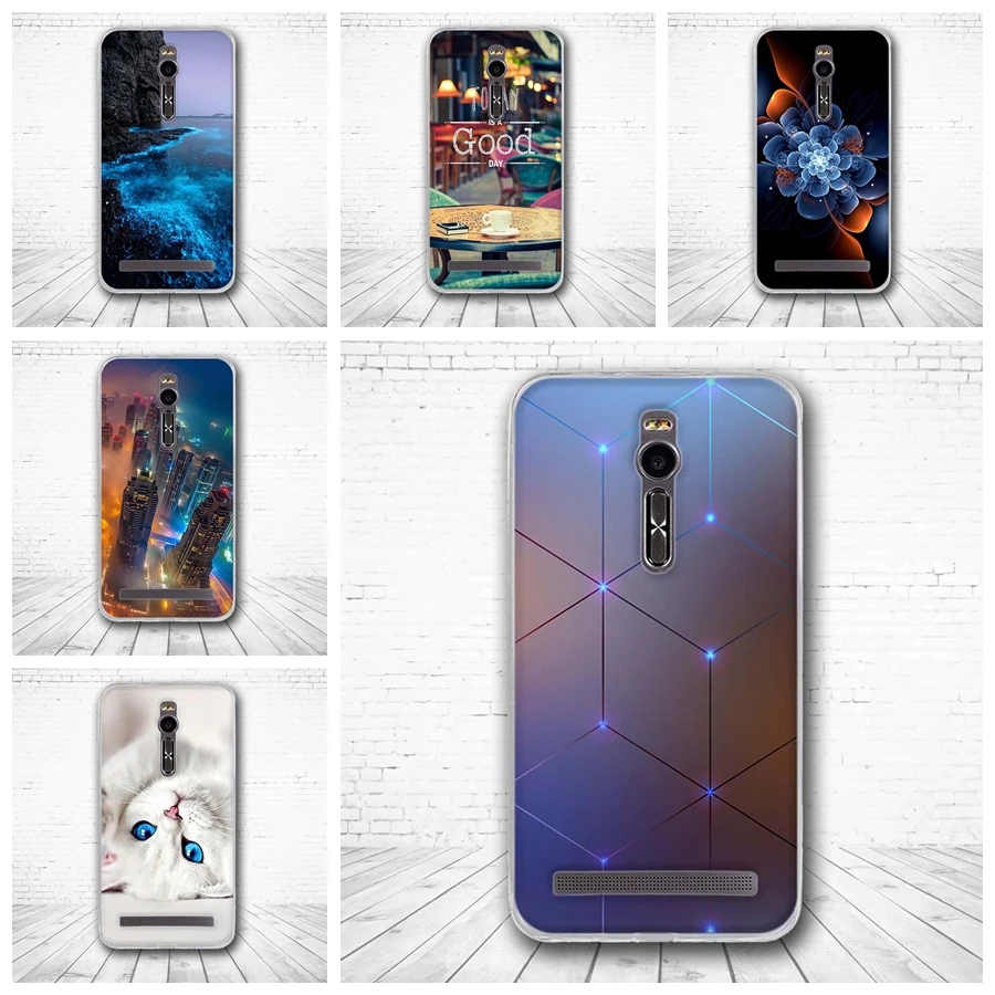 Мягкий силиконовый чехол для ASUS Zenfone 2 ZE551ML ZE550ML 5 дюймов с 3D принтом задняя крышка