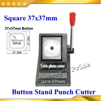 

NEW Manual Square 37x37mm Multi Sheets Stand Paper Graphic Punch Die Cutter for Pro Button Maker