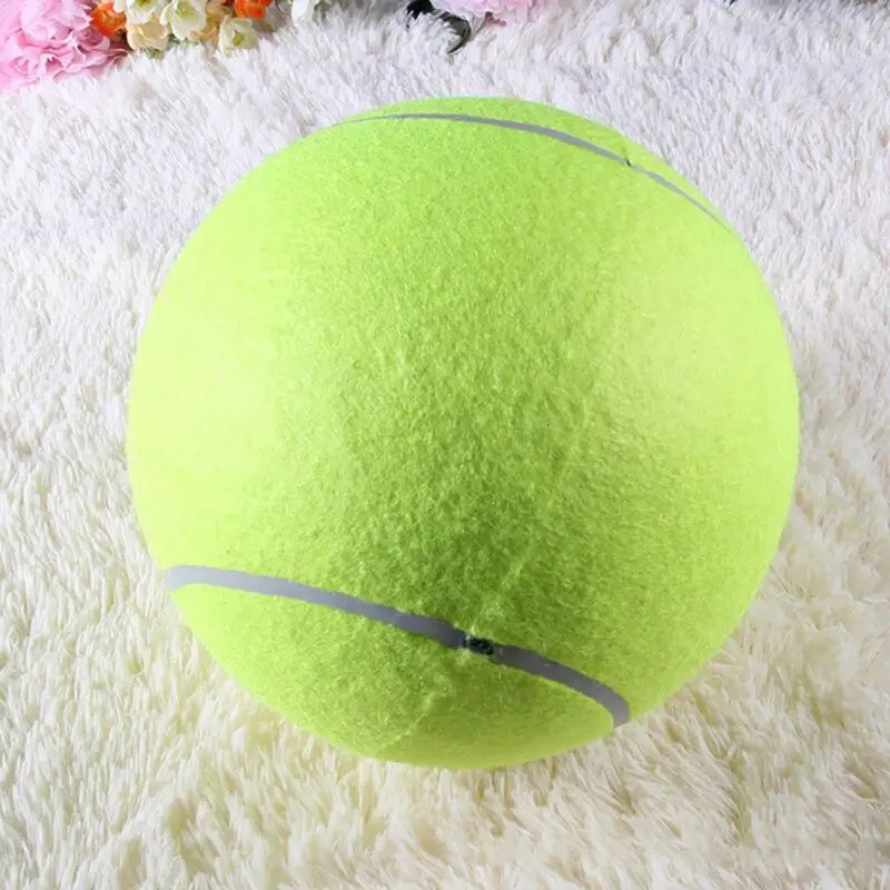 24 سنتيمتر العملاق تنس الكرة كلب مضغ لعبة كبيرة نفخ تنس الكرة توقيع ميجا جامبو دمية على شكل كلب في الهواء الطلق الكريكيت PetsToys d9440