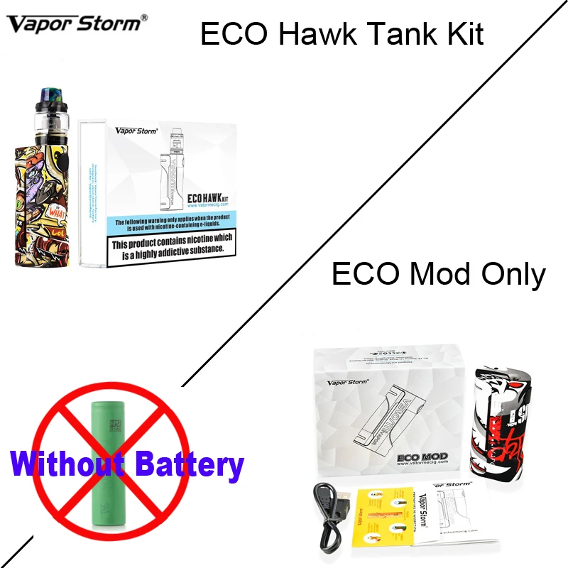 Бокс мод для электронных сигарет Vape Vapor Storm ECO Max 90 Вт граффити Цвет режим обхода 510