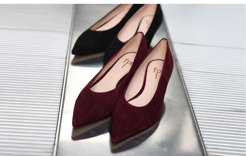 Г. Весенняя Офисная женская обувь на высоком каблуке из овечьей замши туфли с острым носком, модельные туфли классические женские туфли-лодочки на высоком каблуке