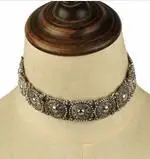 Горячие Boho дамские Чокеры оптом серебряная круглая сексуальная шея Чокер Модные Индийские чокер простое серебряное колье