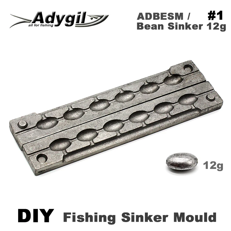 Adygil DIY рыболовные бобовые грузила прессформы ADBESM/#1 бобовые грузила 12 г 6 полостей