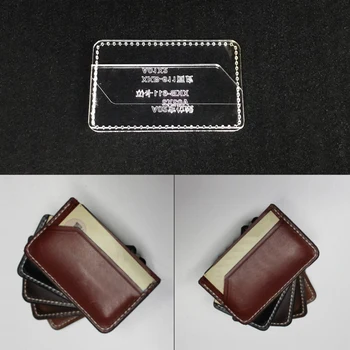

DIY Small Card Holder Leather Craft Acrylic Sewing Template Photo Card Bag Sewing PATTERN LEATHERCRAFT TOOL SET 10X6X1CM