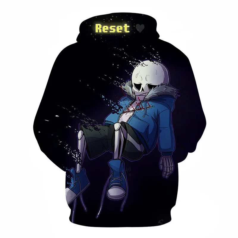 Одежда Undertale Sans худи XXXL Bluzy для мужчин и женщин, уличная одежда с 3d принтом Jack Skellington, большие размеры, повседневные худи с круглым вырезом