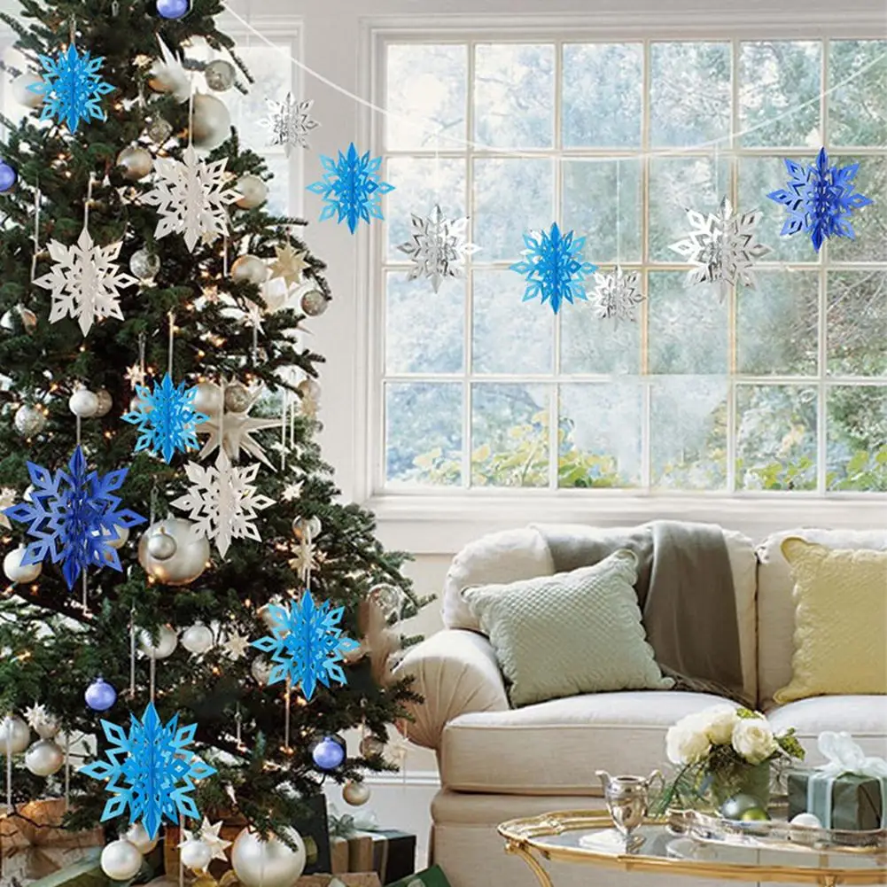 6pcsset christmas tree snowflake pendant large cardboard three dimensional hanging ornaments new year christmas party supplies in artificial snow - Large Cardboard Christmas Decorations 6pcsset christmas tree snowflake pendant large cardboard three dimensional hanging ornaments new year christmas party supplies in artificial snow - Large Cardboard Christmas Decorations