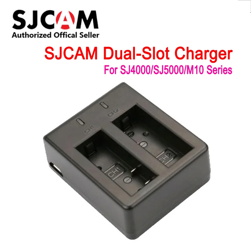 

New SJCAM Brand Dual-Slot Battery Travel Charger for SJ4000 SJ5000 M10 (Battery Not Included)
