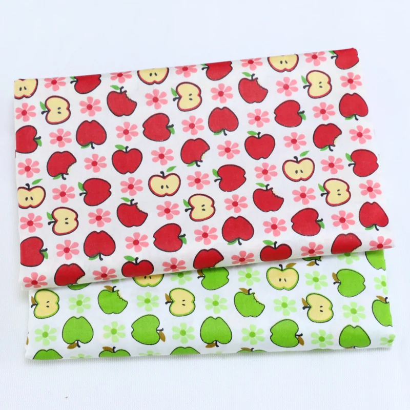 Ткань хлопчатобумажная с принтом яблока 50x160 см|printed cloth|tissu quiltingcotton fabric |